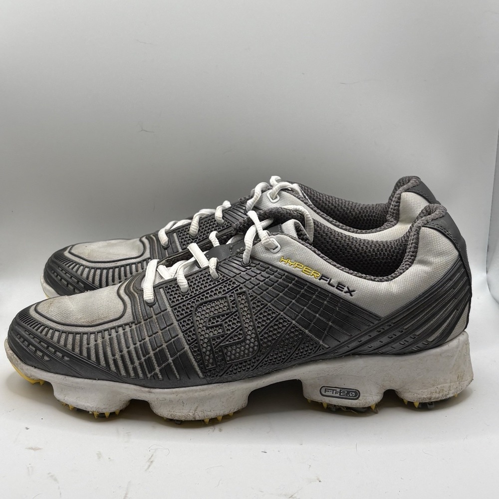 FootJoy HyperFlex II Mens Grey Silver Spiked Golf Shoes 51036 Size 8.5 M